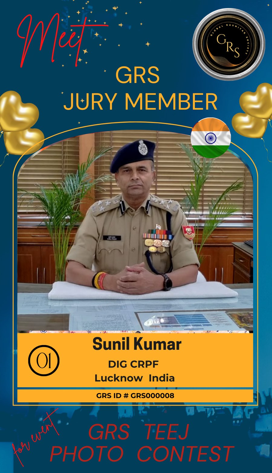 GRS Jury Member 01 — Sunil Kumar, DIG CRPF