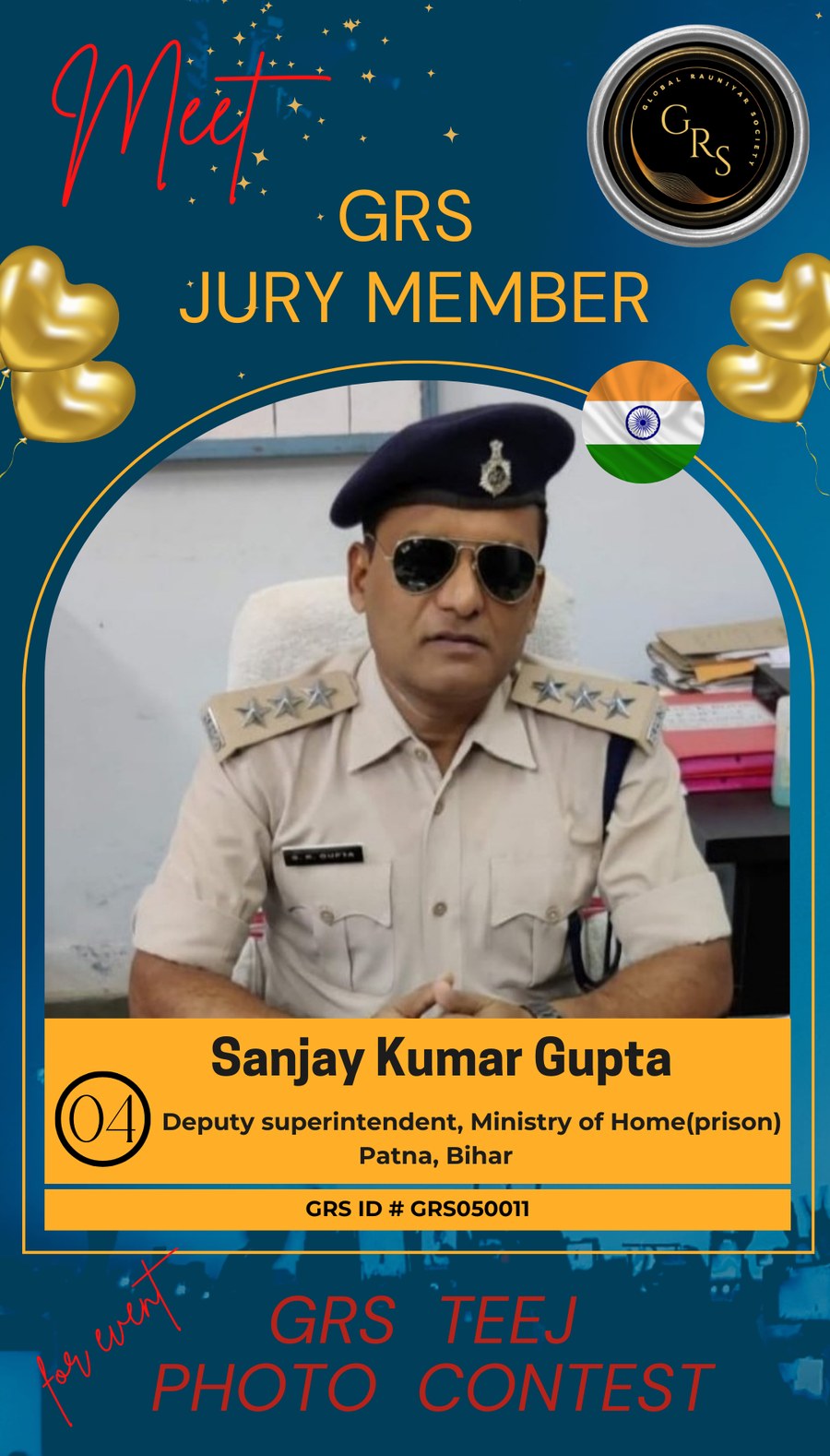 GRS Jury Member 04 — Sanjay Kumar Gupta, Deputy Superintendent