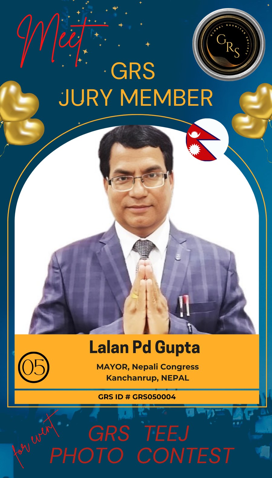GRS Jury Member 05 — Lalan Pd Gupta, Mayor