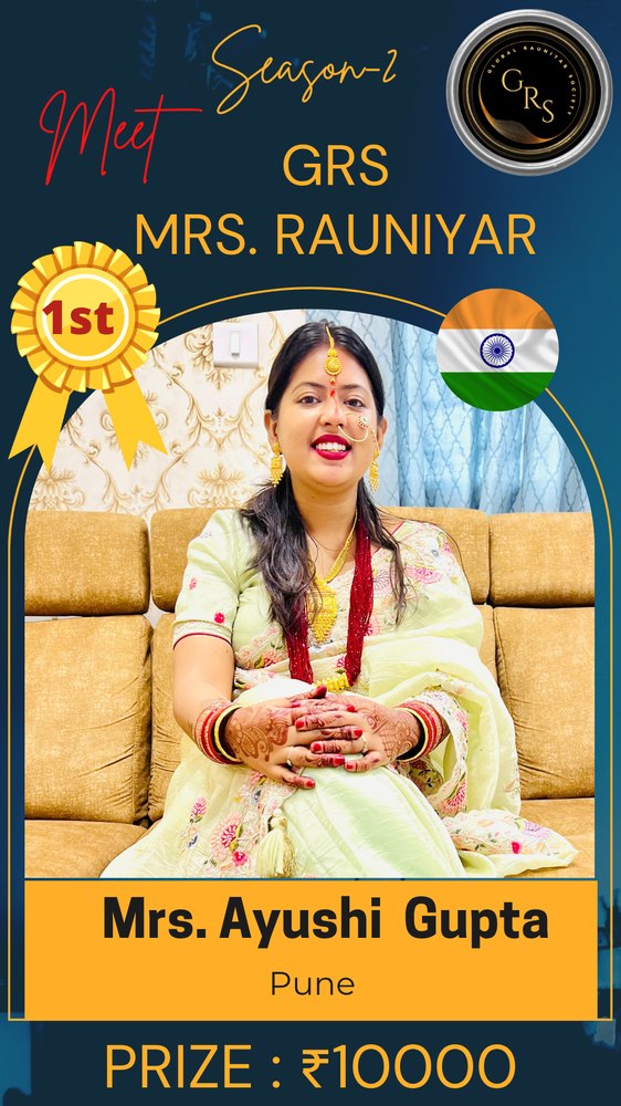 Mrs. Rauniyar Season 2 — 1st Winner — Ayushi Gupta, Pune (Prize ₹10,000)