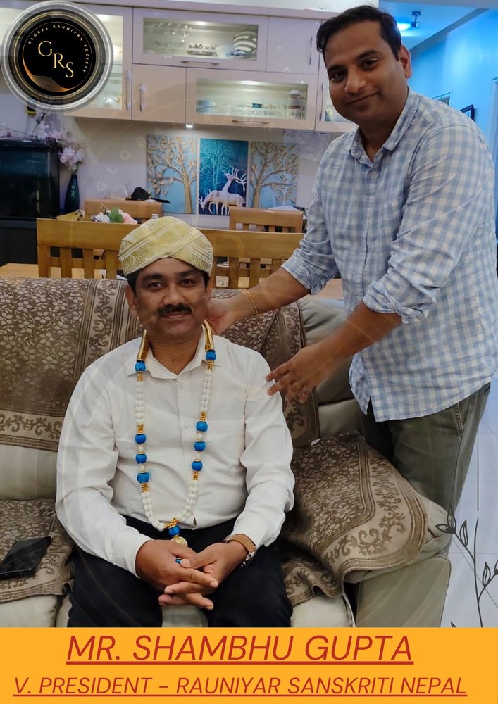 Honour to invite Shambhu ji (Nepal Representative) at home — V. President, Rauniyar Sanskriti Nepal