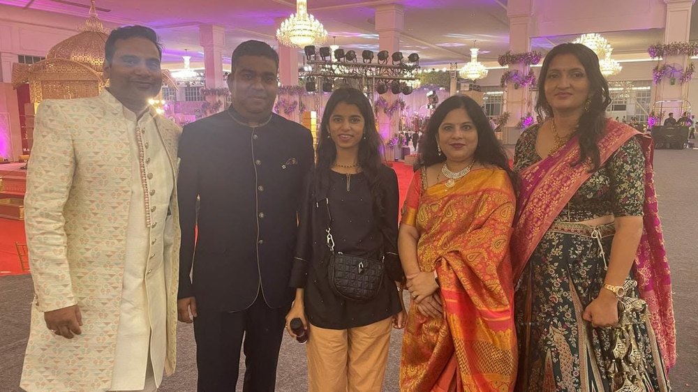 With GRS Founding Members Manish ji & Dr. Reshu Gupta along with Maithili Thakur ji at a wedding function