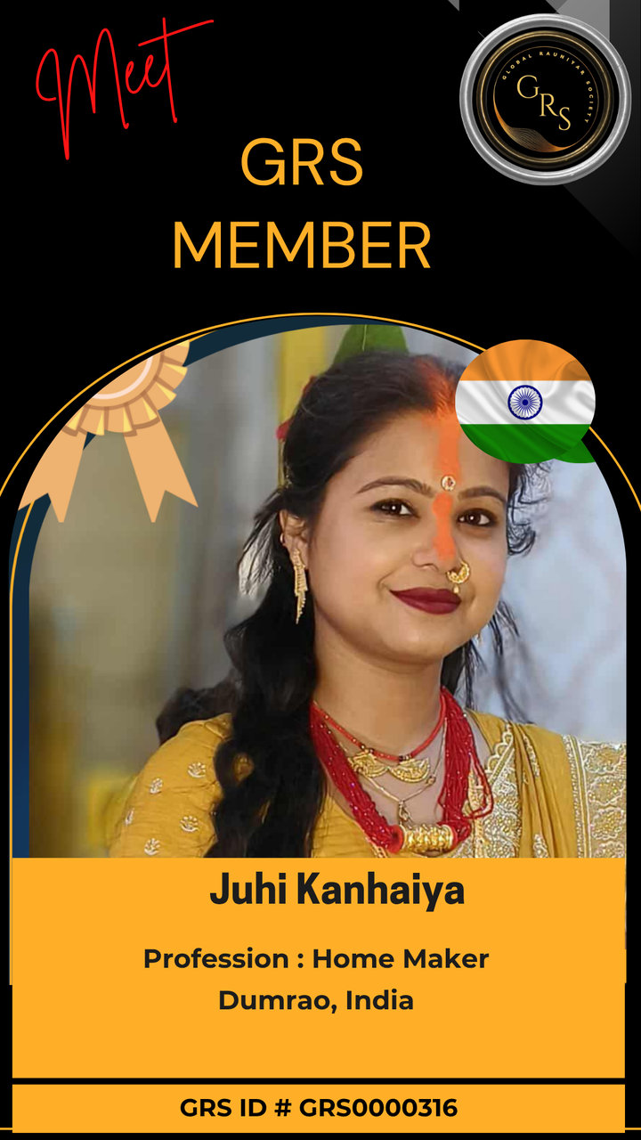 Juhi Kanhaiya — GRS Bronze Member ID Card