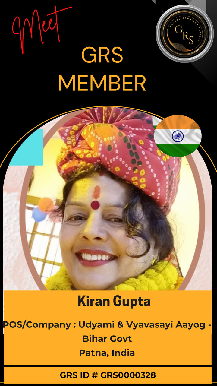 Kiran Gupta — GRS Bronze Member ID Card