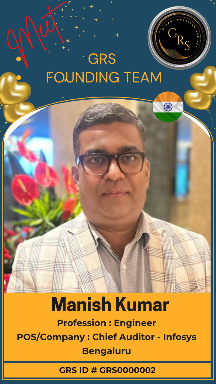 Manish Kumar — GRS Founding Team ID Card