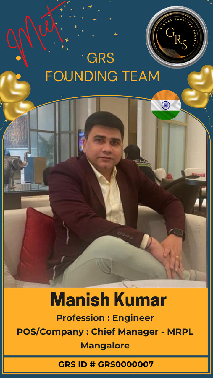 Manish Kumar — GRS Founding Team ID Card