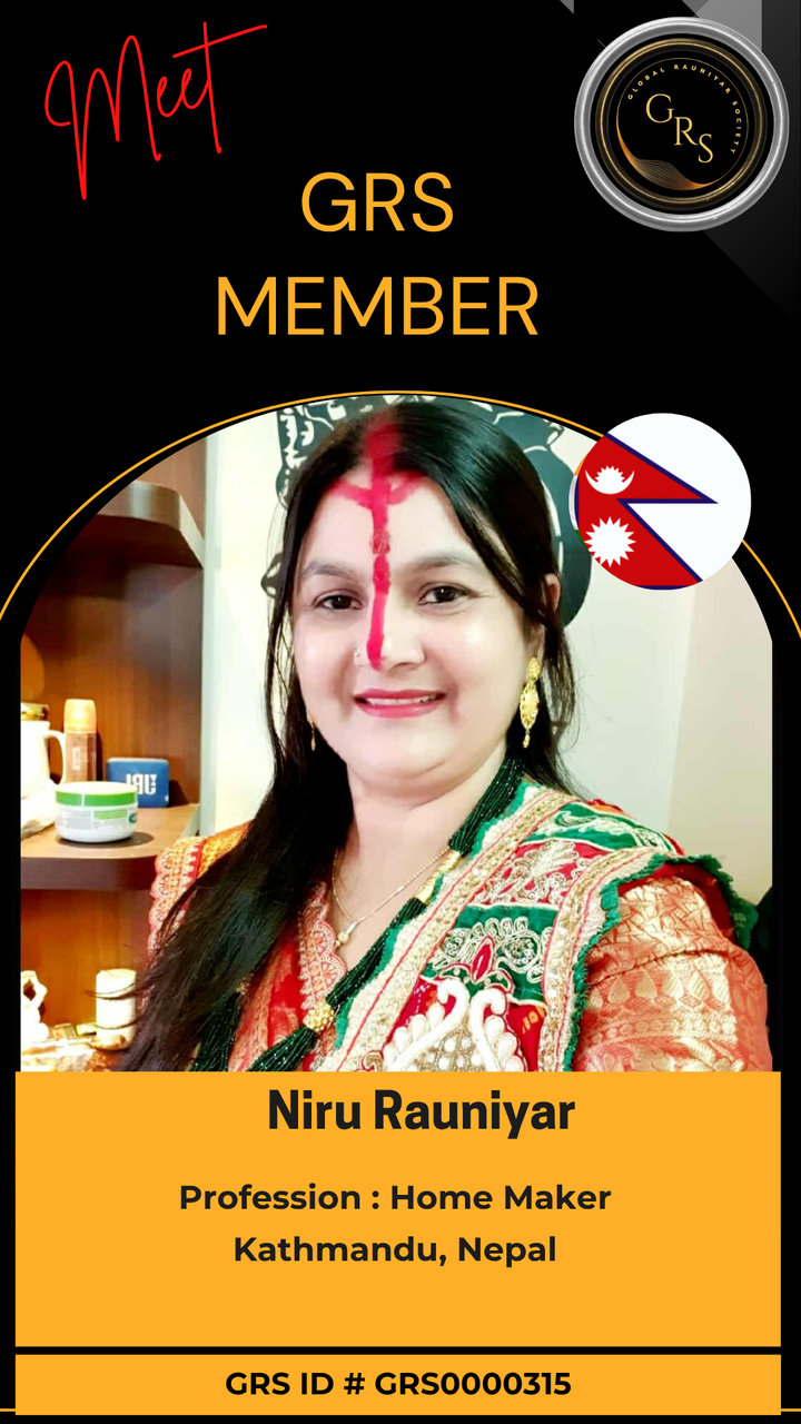 Niru Rauniyar — GRS Bronze Member ID Card