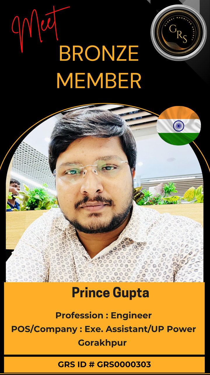 Prince Gupta — GRS Bronze Member ID Card
