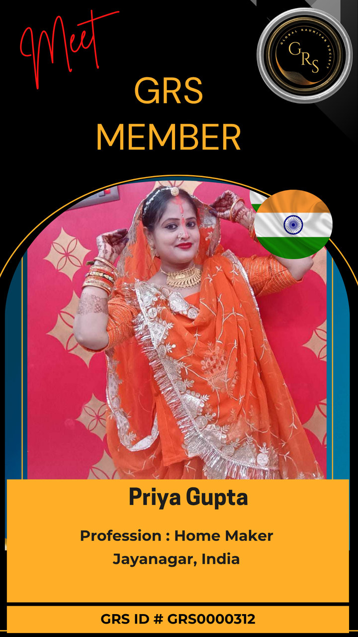 Priya Gupta — GRS Bronze Member ID Card