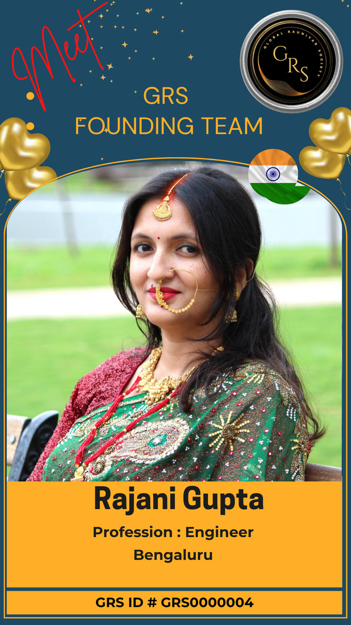 Rajani Gupta — GRS Founding Team ID Card