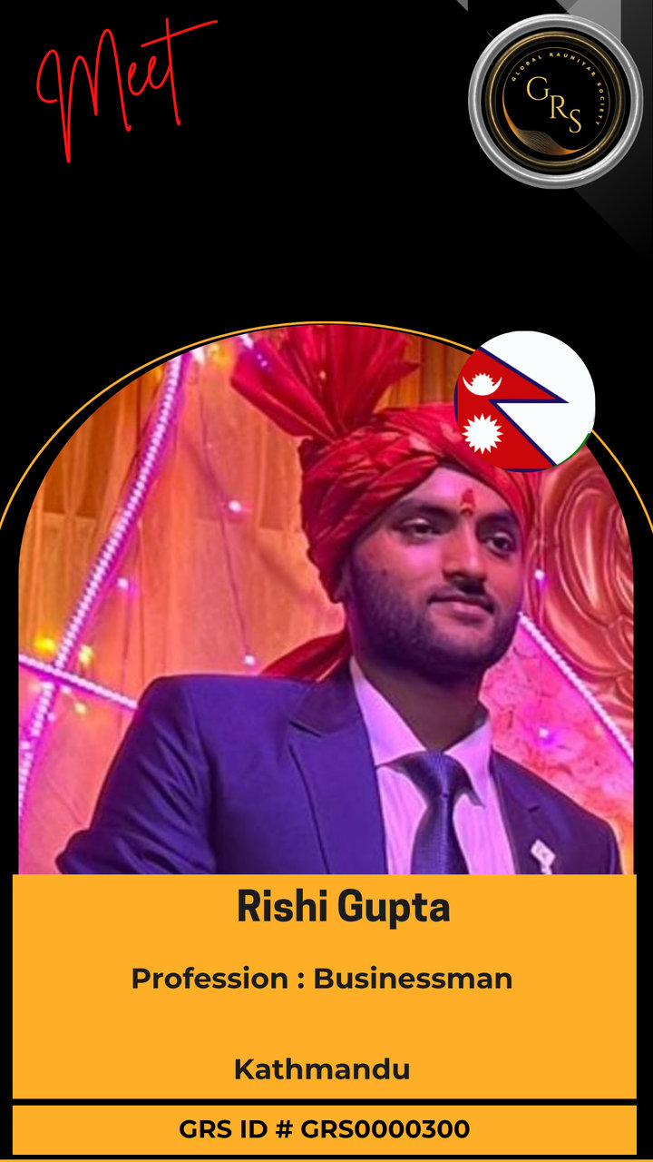 Rishi Gupta — GRS Bronze Member ID Card