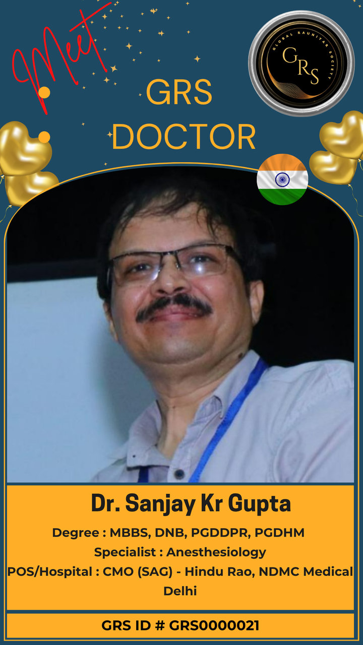 Dr. Sanjay Kr Gupta — GRS Doctor ID Card