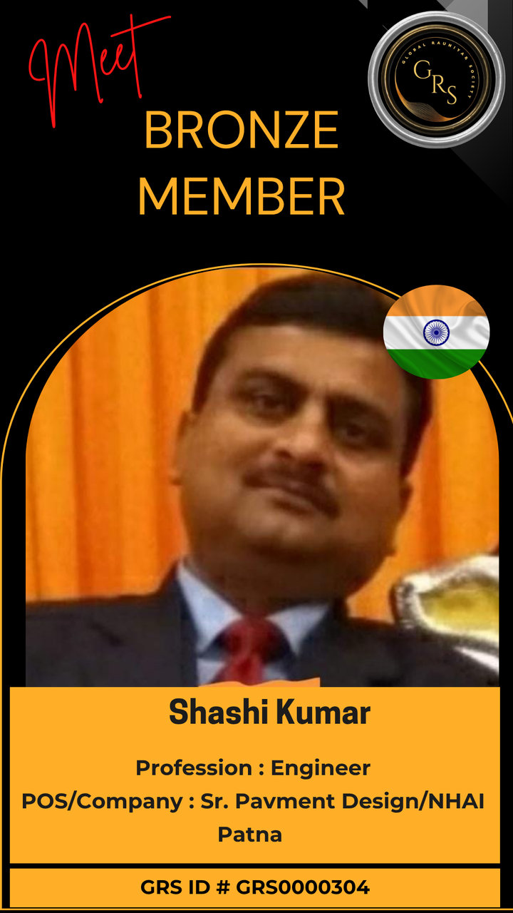 Shashi Kumar — GRS Bronze Member ID Card