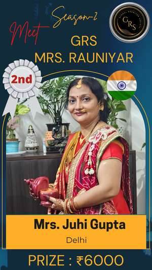 Juhi Gupta — GRS Mrs. Rauniyar Season-2, 2nd Place