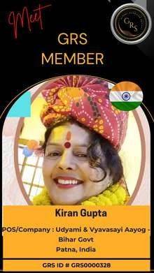 Kiran Gupta — GRS Bronze Member