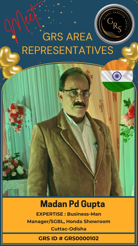 Madan Pd Gupta — GRS Area Representative