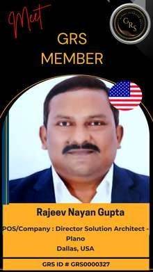 Rajeev Nayan Gupta — GRS Bronze Member