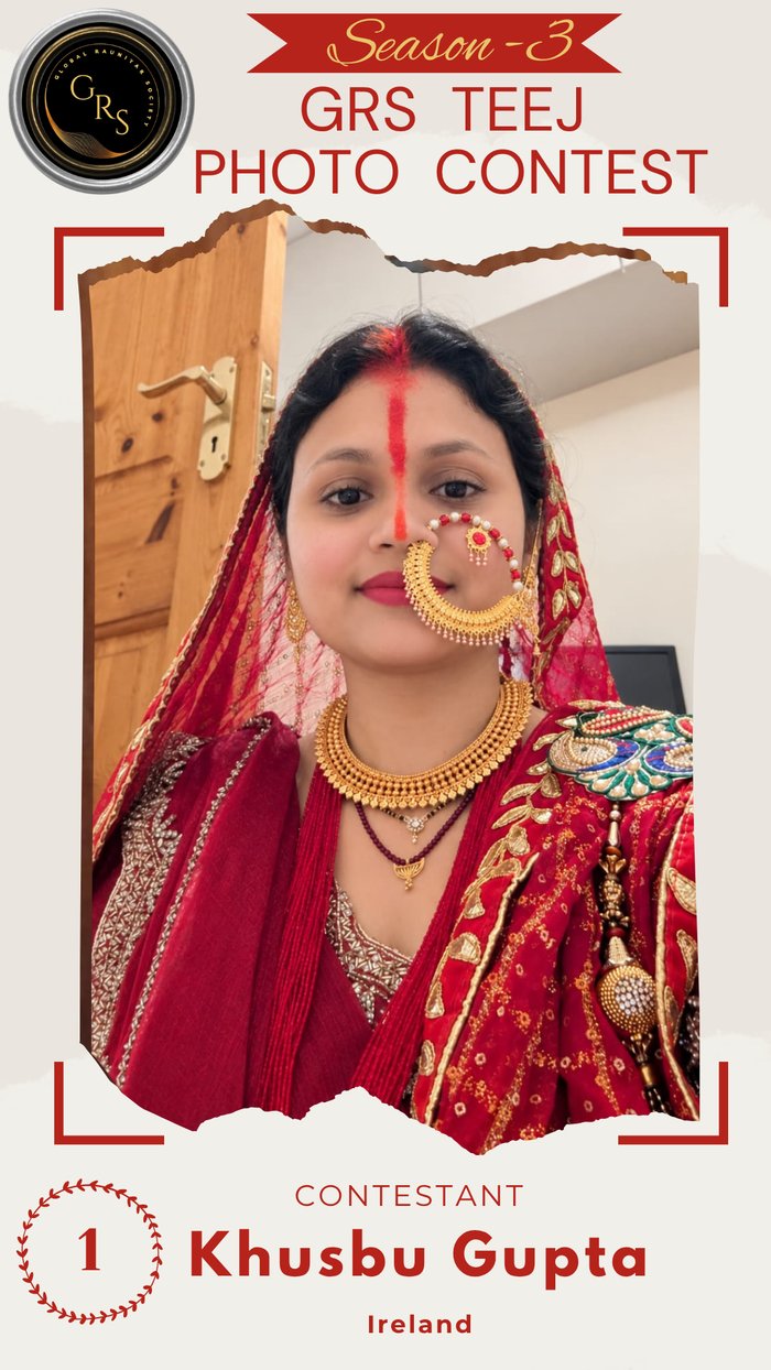 Khusbu Gupta — Mrs. GRS's TEEJ Photo Contest Season-3 Contestant