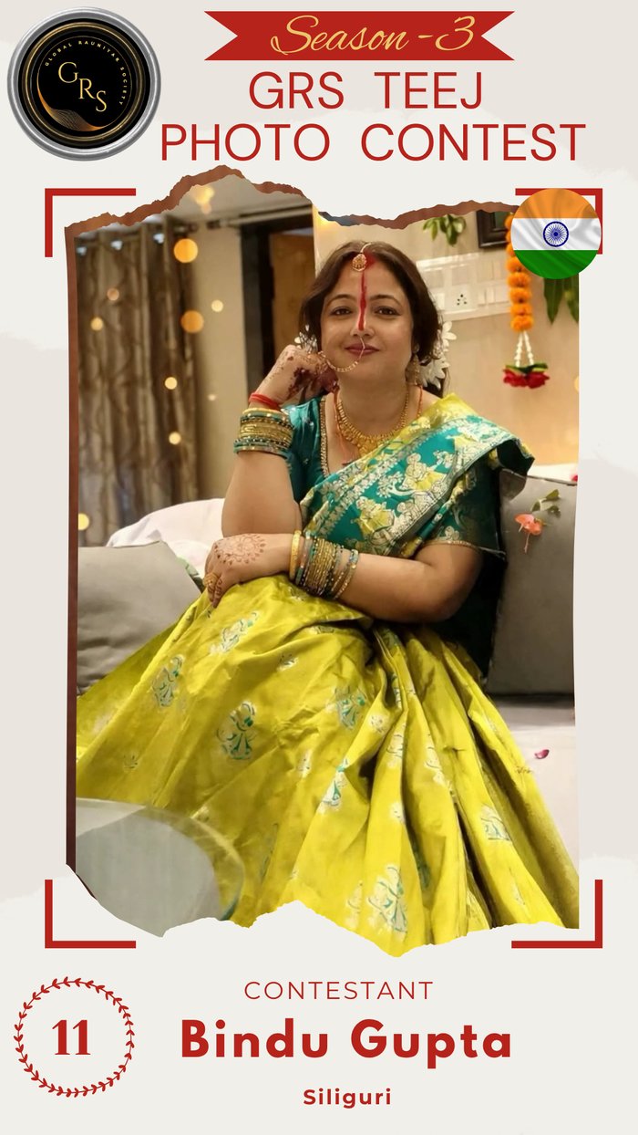 Bindu Gupta — Mrs. GRS's TEEJ Photo Contest Season-3 Contestant