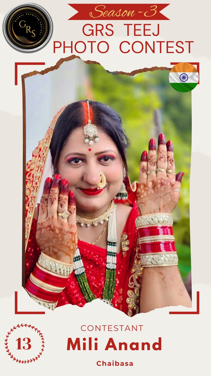 Mili Anand — Mrs. GRS's TEEJ Photo Contest Season-3 Contestant