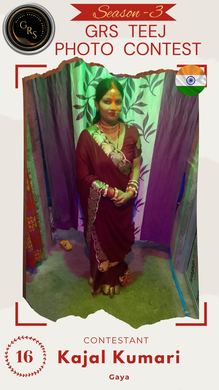 Kajal Kumari — Mrs. GRS's TEEJ Photo Contest Season-3 Contestant