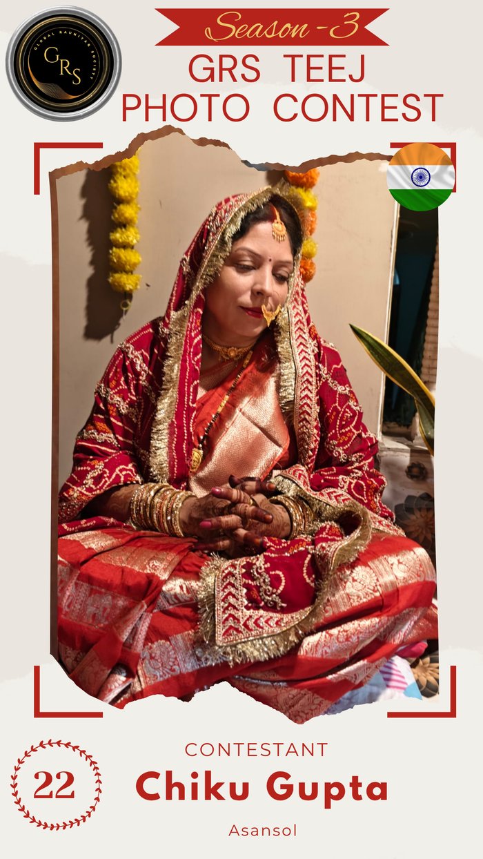 Chiku Gupta — Mrs. GRS's TEEJ Photo Contest Season-3 Contestant
