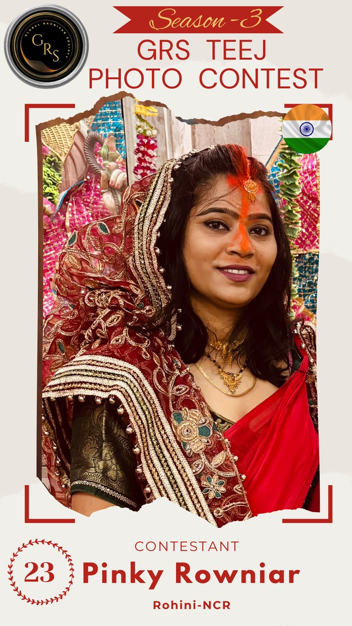Pinky Rowniar — Mrs. GRS's TEEJ Photo Contest Season-3 Contestant