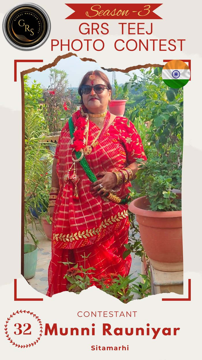 Munni Rauniyar — Mrs. GRS's TEEJ Photo Contest Season-3 Contestant