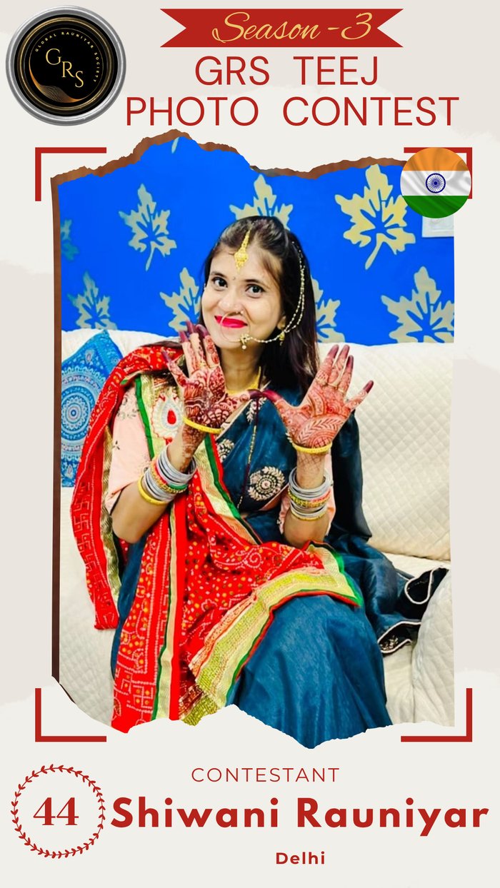 Shiwani Rauniyar — Mrs. GRS's TEEJ Photo Contest Season-3 Contestant