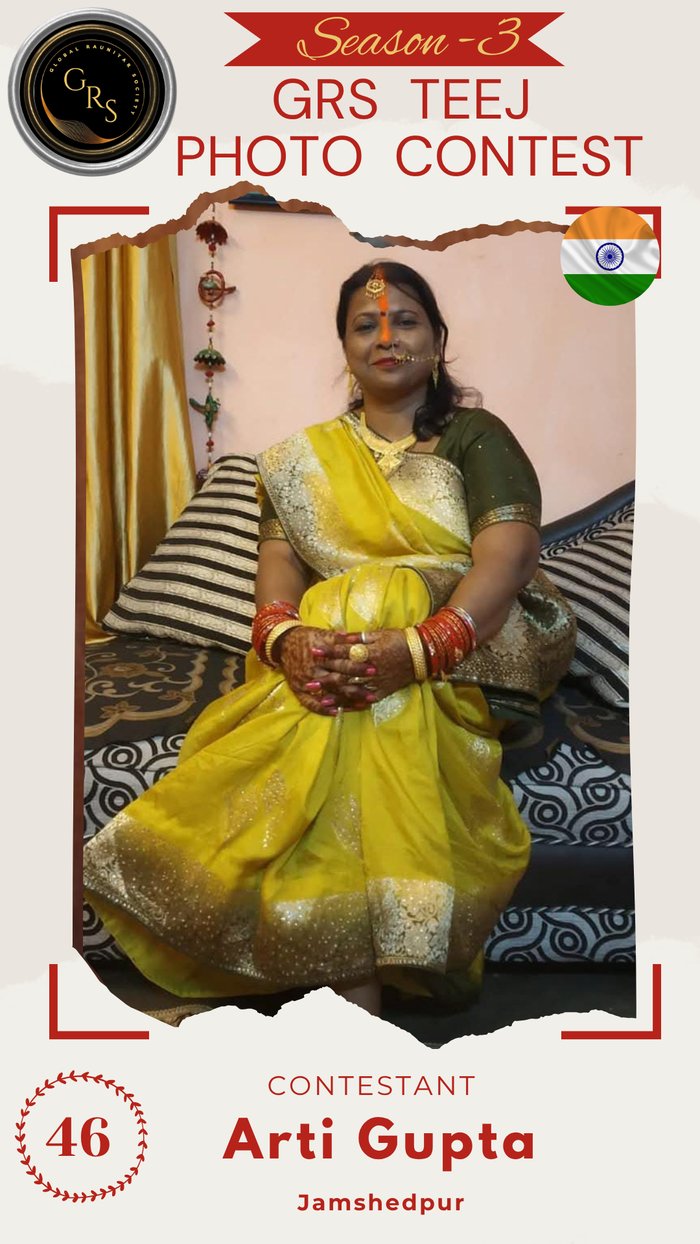 Arti Gupta — Mrs. GRS's TEEJ Photo Contest Season-3 Contestant