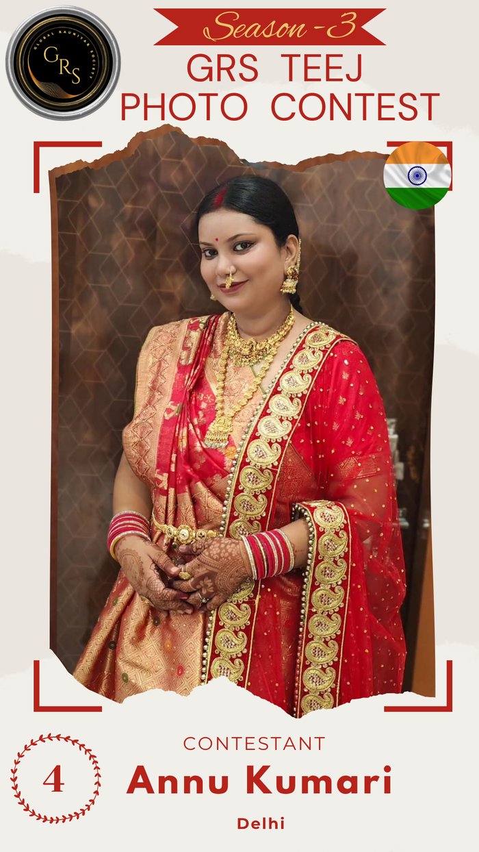 Annu Kumari — Mrs. GRS's TEEJ Photo Contest Season-3 Contestant