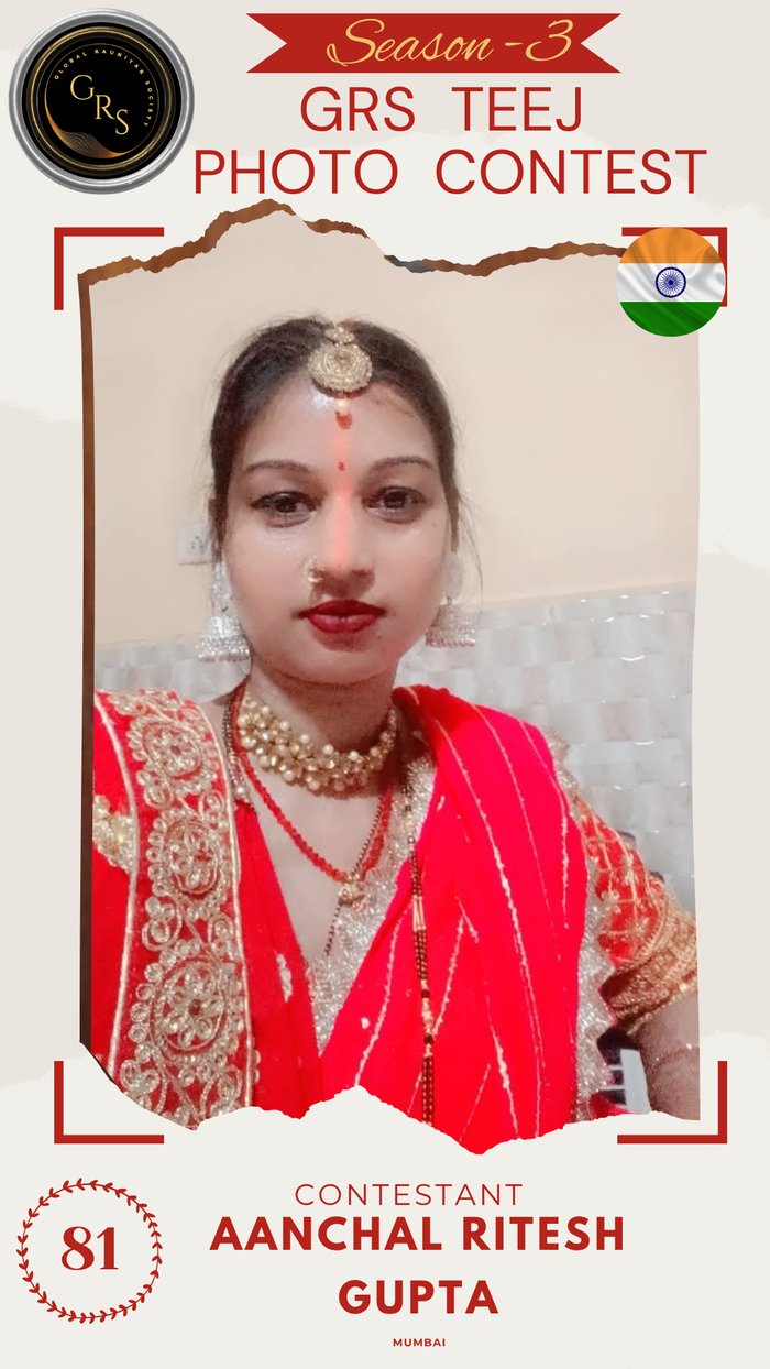 Aanchal Ritesh Gupta — Mrs. GRS's TEEJ Photo Contest Season-3 Contestant