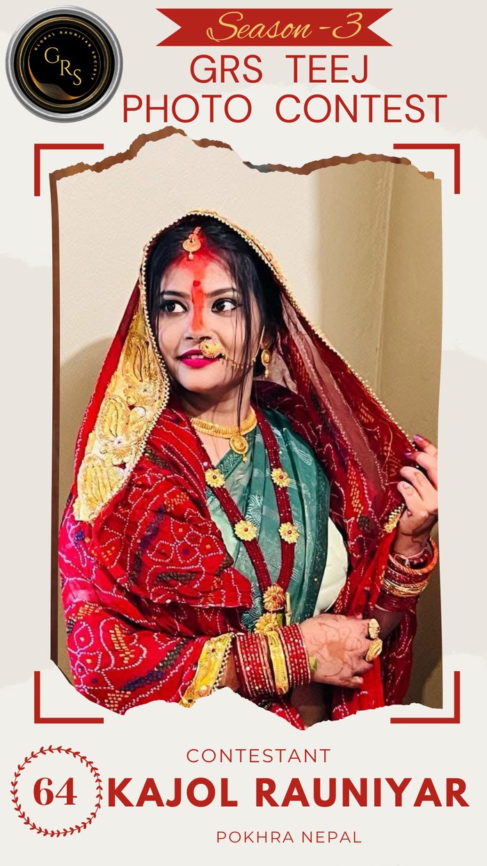 Kajol Rauniyar — Mrs. GRS's TEEJ Photo Contest Season-3 Contestant
