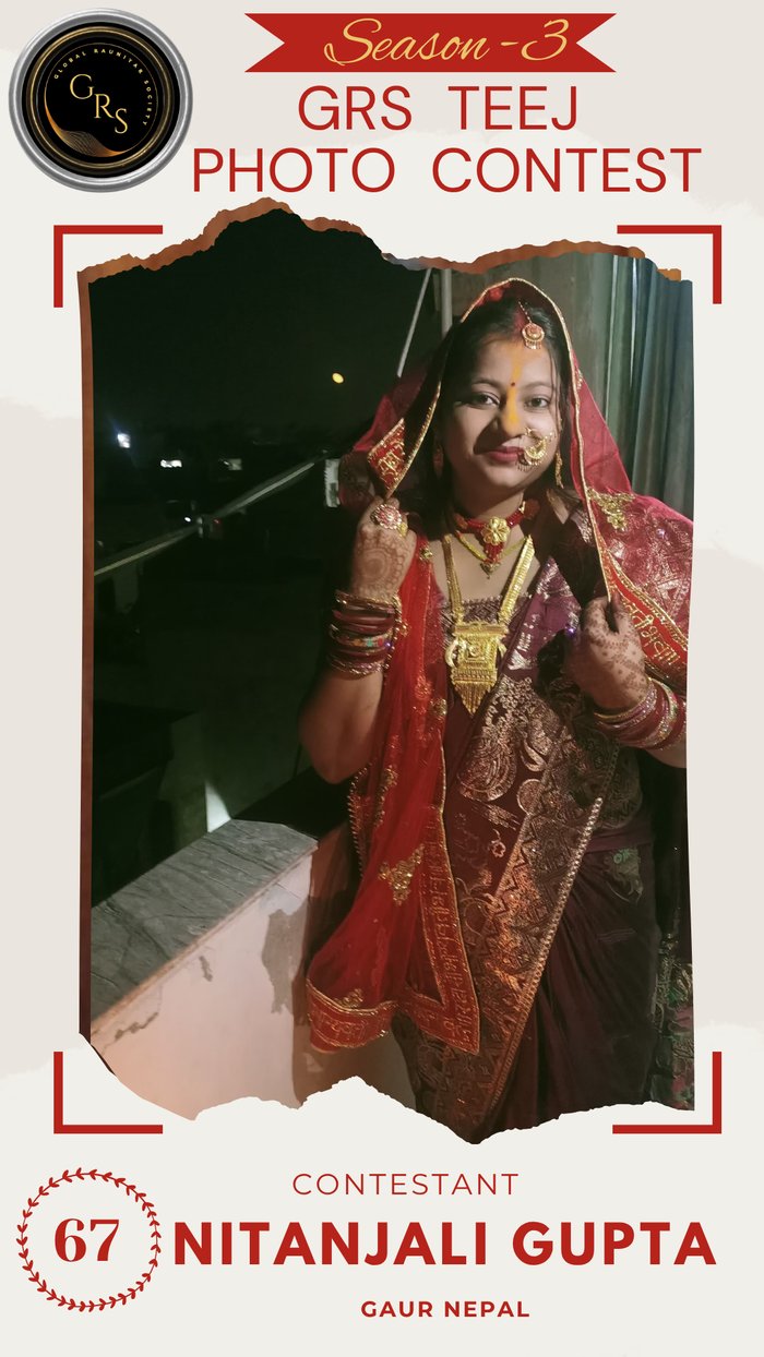 Nitanjali Gupta — Mrs. GRS's TEEJ Photo Contest Season-3 Contestant
