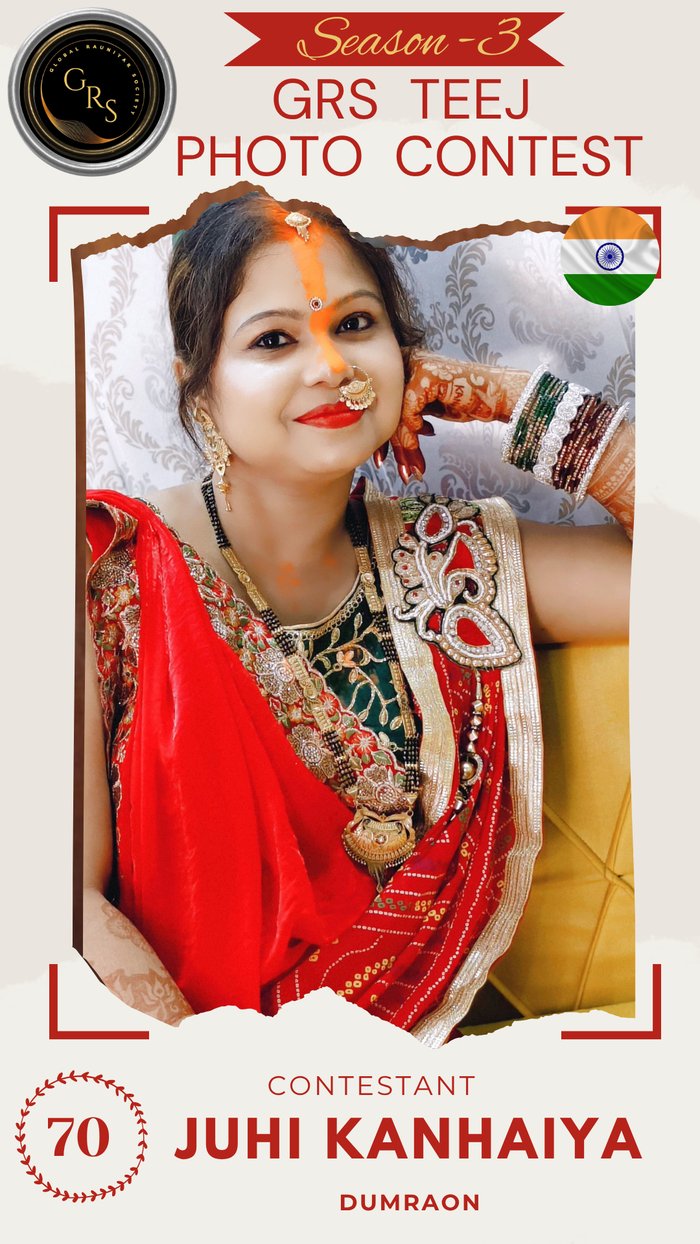 Juhi Kanhaiya — Mrs. GRS's TEEJ Photo Contest Season-3 Contestant