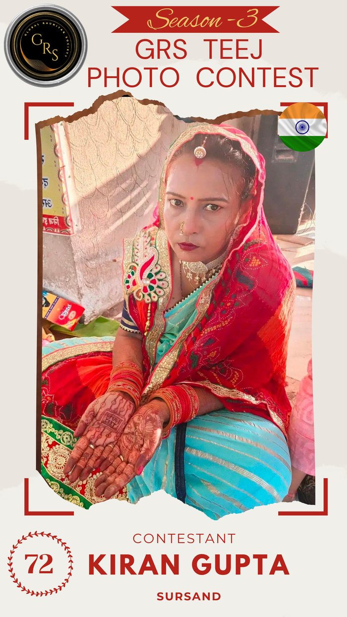 Kiran Gupta — Mrs. GRS's TEEJ Photo Contest Season-3 Contestant