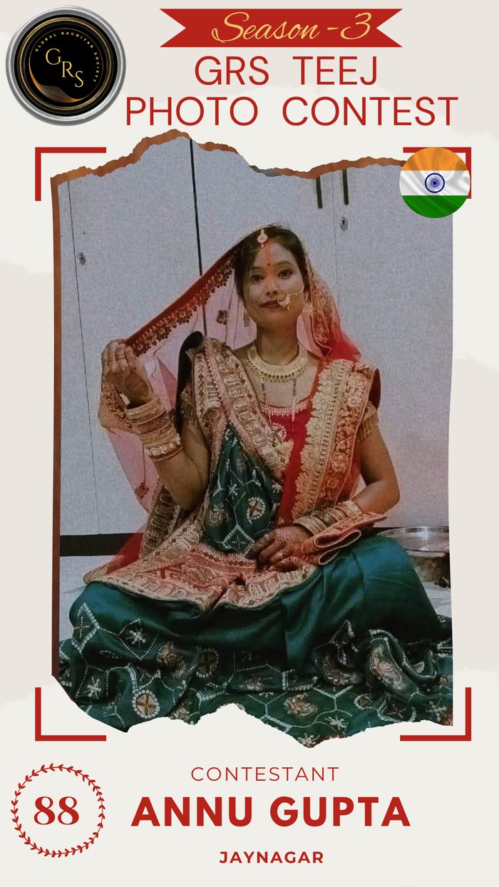 Annu Gupta — Mrs. GRS's TEEJ Photo Contest Season-3 Contestant