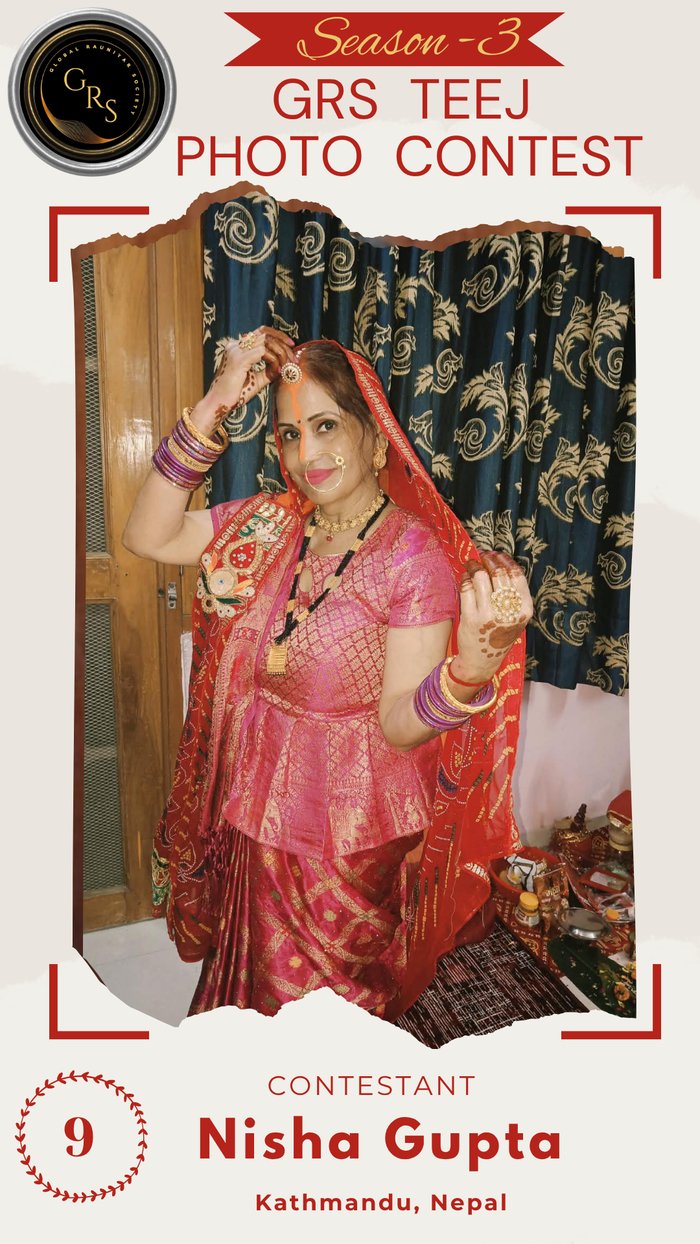 Nisha Gupta — Mrs. GRS's TEEJ Photo Contest Season-3 Contestant