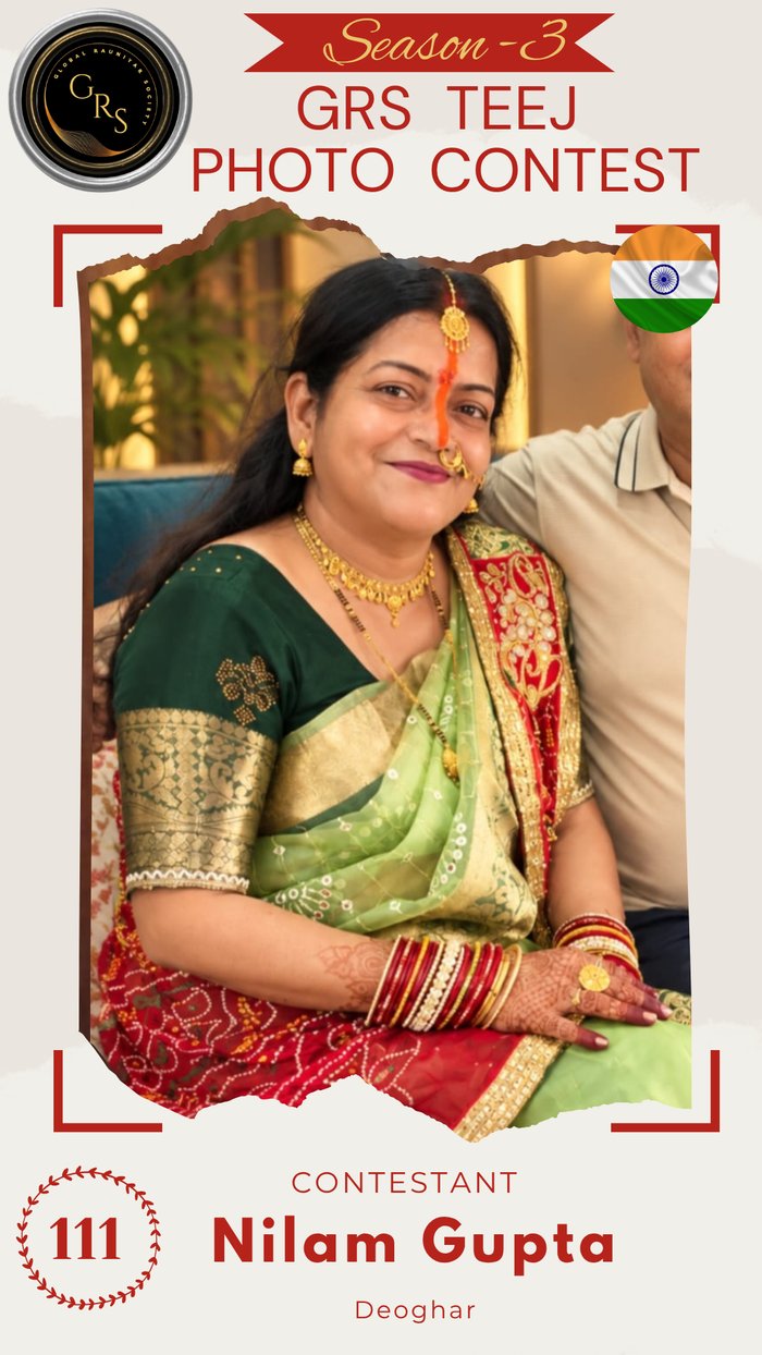 Nilam Gupta — Mrs. GRS's TEEJ Photo Contest Season-3 Contestant