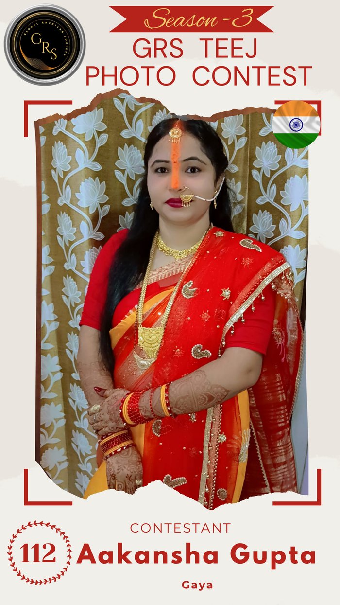 Aakansha Gupta — Mrs. GRS's TEEJ Photo Contest Season-3 Contestant