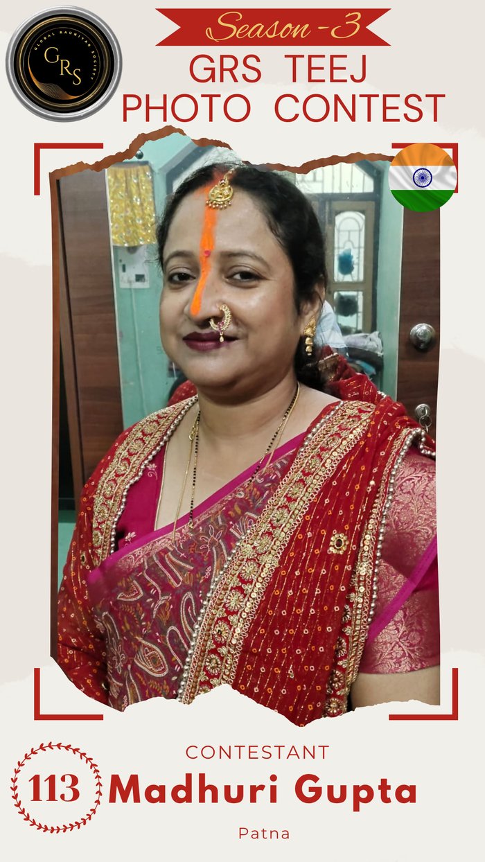 Madhuri Gupta — Mrs. GRS's TEEJ Photo Contest Season-3 Contestant
