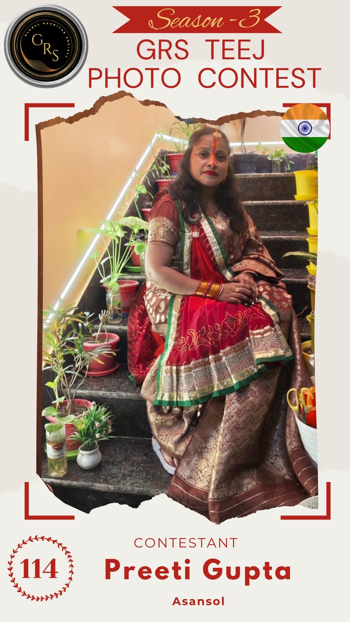 Preeti Gupta — Mrs. GRS's TEEJ Photo Contest Season-3 Contestant