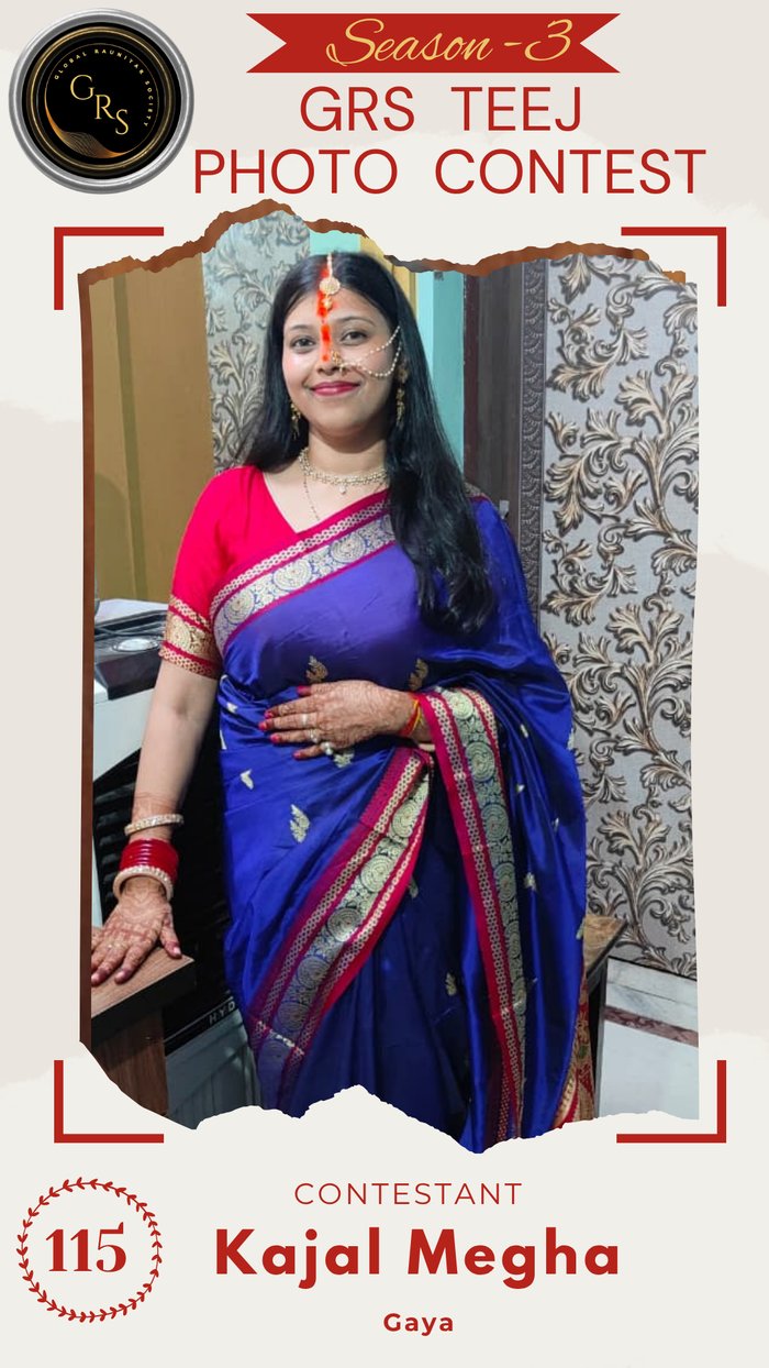 Kajal Megha — Mrs. GRS's TEEJ Photo Contest Season-3 Contestant