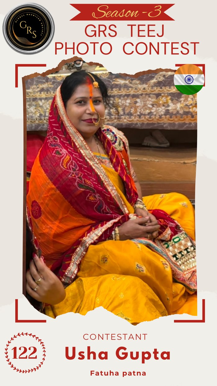 Usha Gupta — Mrs. GRS's TEEJ Photo Contest Season-3 Contestant