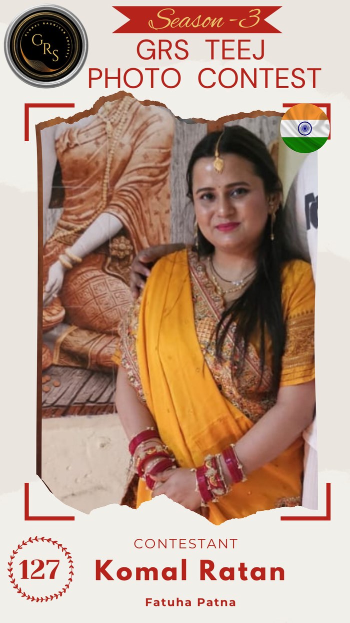 Komal Ratan — Mrs. GRS's TEEJ Photo Contest Season-3 Contestant
