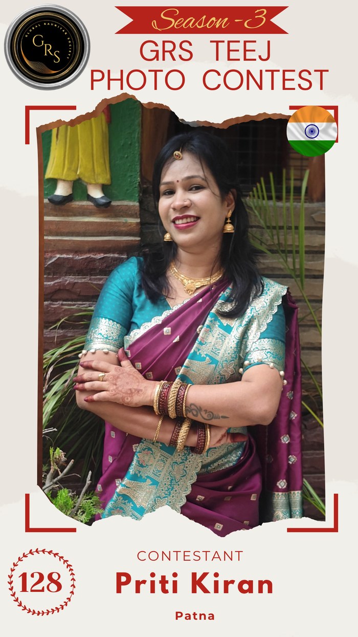 Priti Kiran — Mrs. GRS's TEEJ Photo Contest Season-3 Contestant
