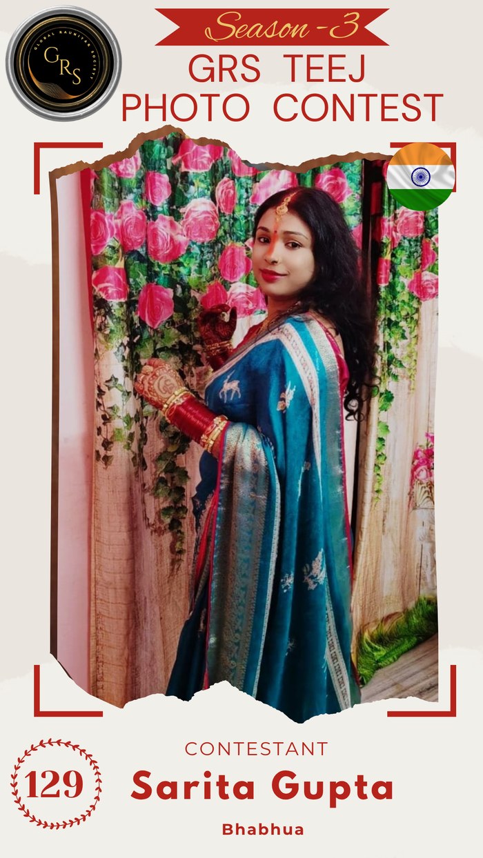 Sarita Gupta — Mrs. GRS's TEEJ Photo Contest Season-3 Contestant