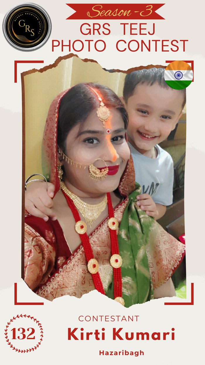Kirti Kumari — Mrs. GRS's TEEJ Photo Contest Season-3 Contestant