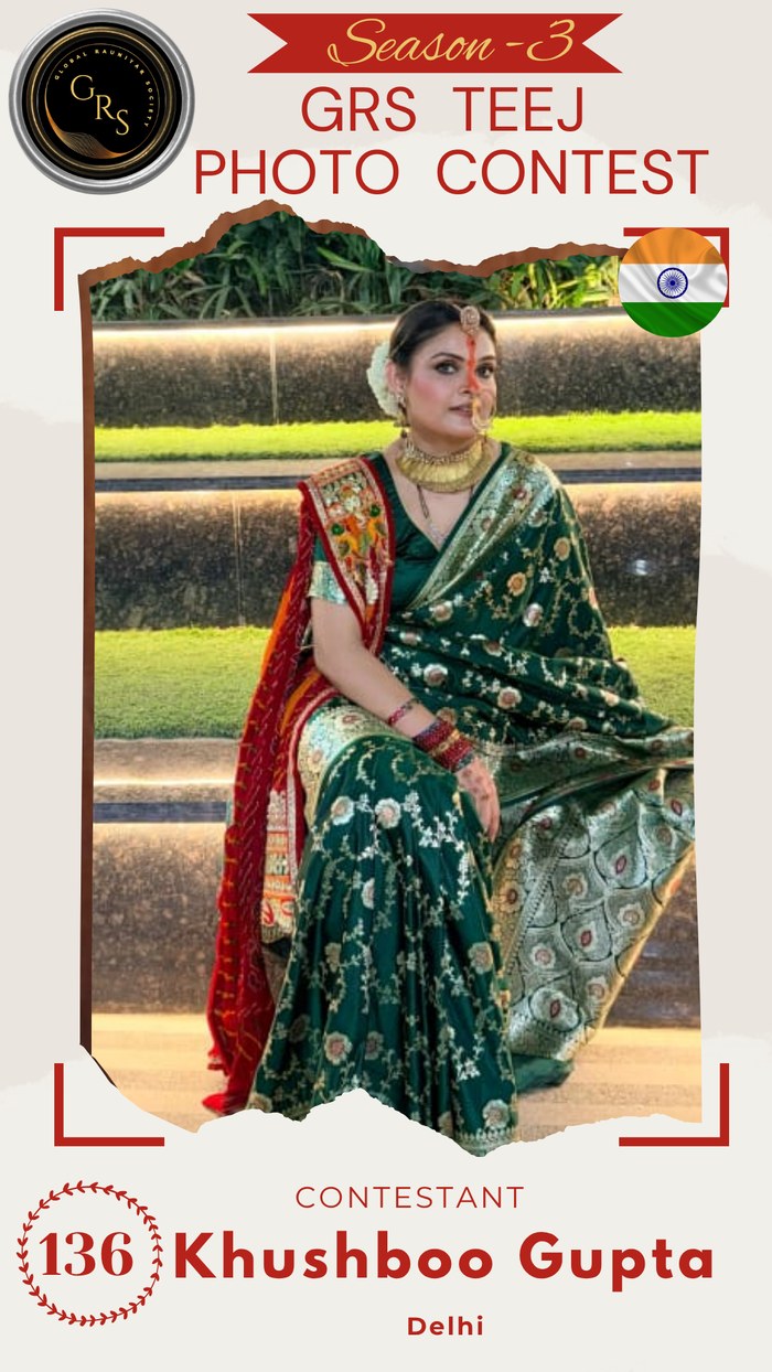 Khushboo Gupta — Mrs. GRS's TEEJ Photo Contest Season-3 Contestant