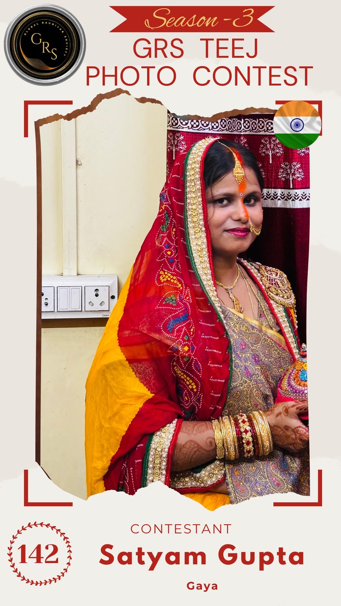 Satyam Gupta — Mrs. GRS's TEEJ Photo Contest Season-3 Contestant